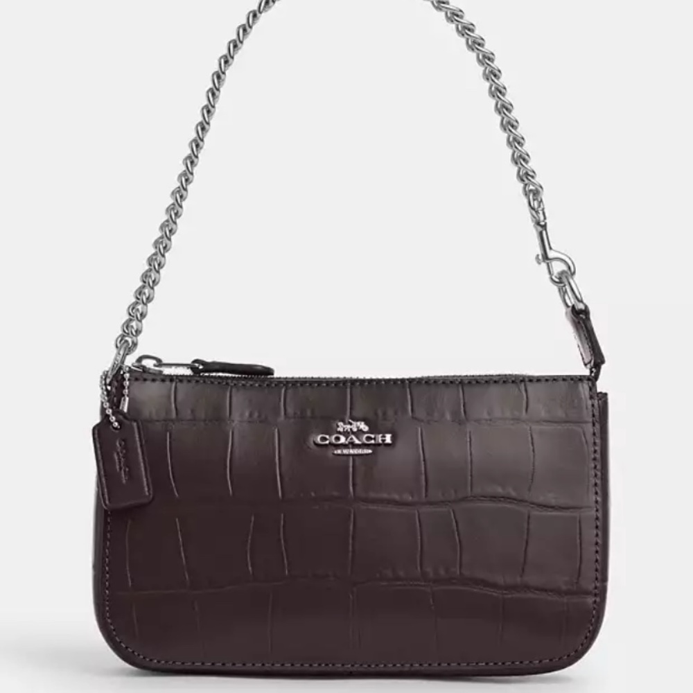 New Coach💟 Nolita 19- Crocodile-embossed Leather Shoulder Bag